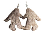 Bigfoot brown seal Drop Earrings