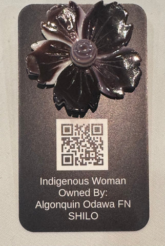 Wampum flower pin