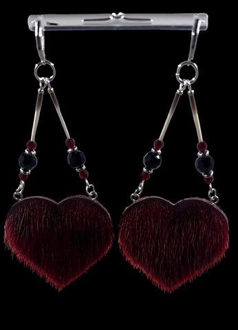 Large Red Seal Fur Hearts